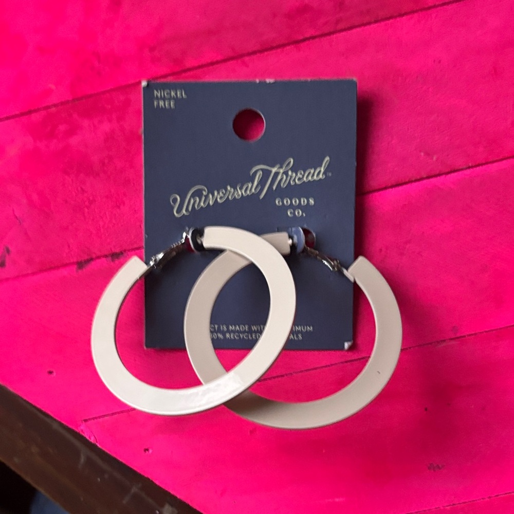Universal Thread Beige Hoop Earrings